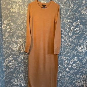 Camel maxi sweater dress